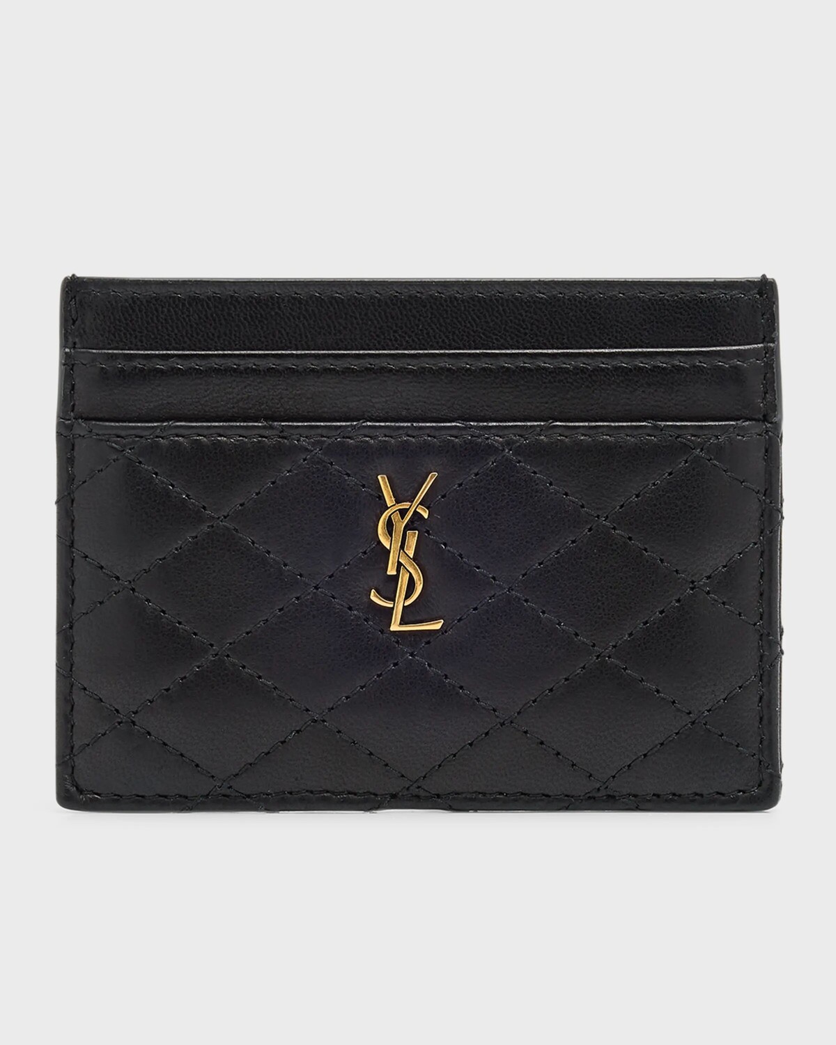 

Чехол для карт Gaby YSL из стеганой кожи Saint Laurent, цвет Black