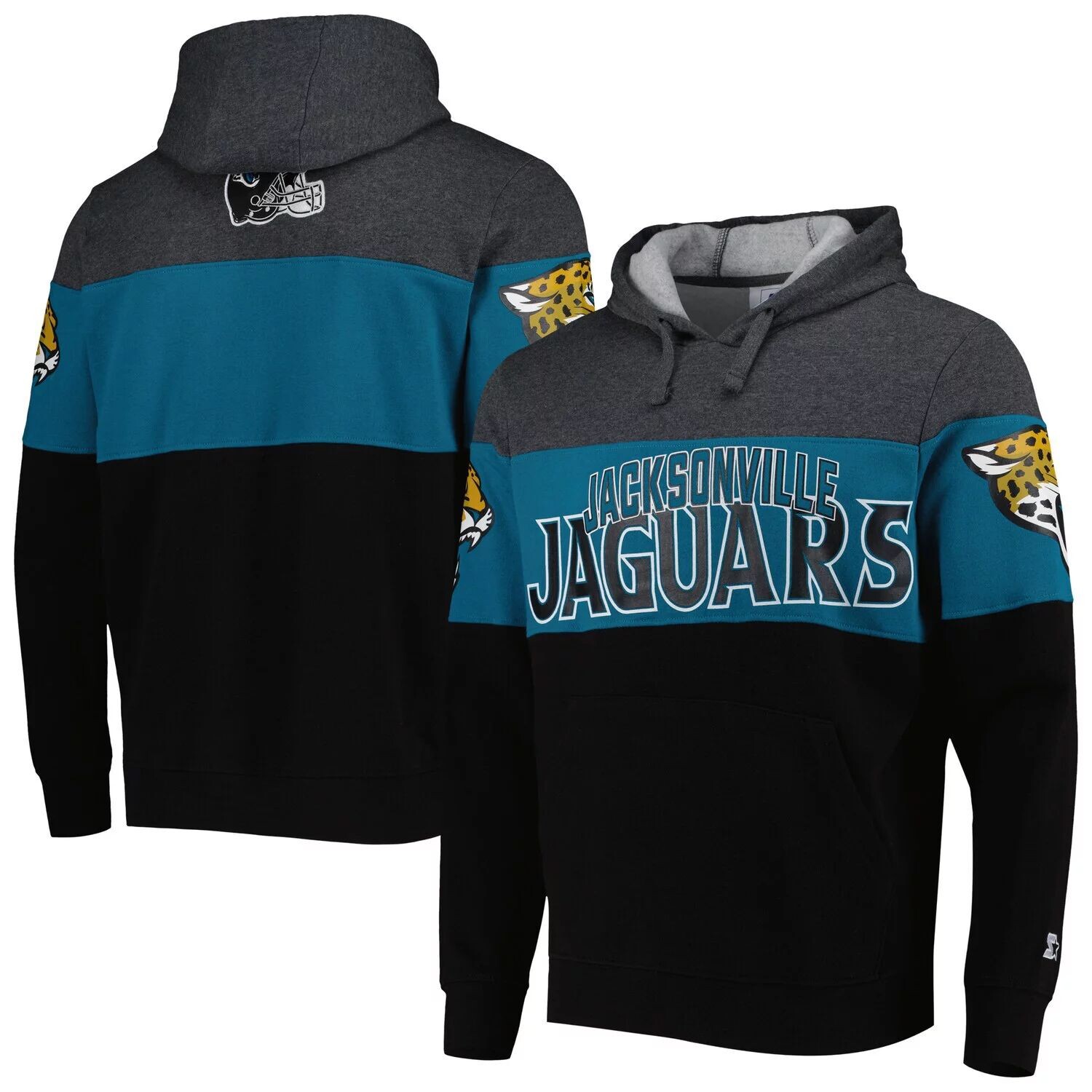 

Мужская черная/серая толстовка с капюшоном Jacksonville Jaguars Extreme Starter