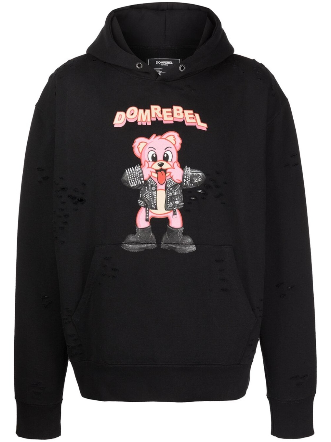 

DOMREBEL худи Punk Bear, черный