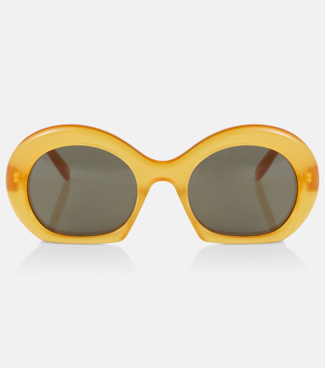 синие круглые завышенные солнцезащитные очки loewe цвет light blue other Круглые солнцезащитные очки Loewe, желтый