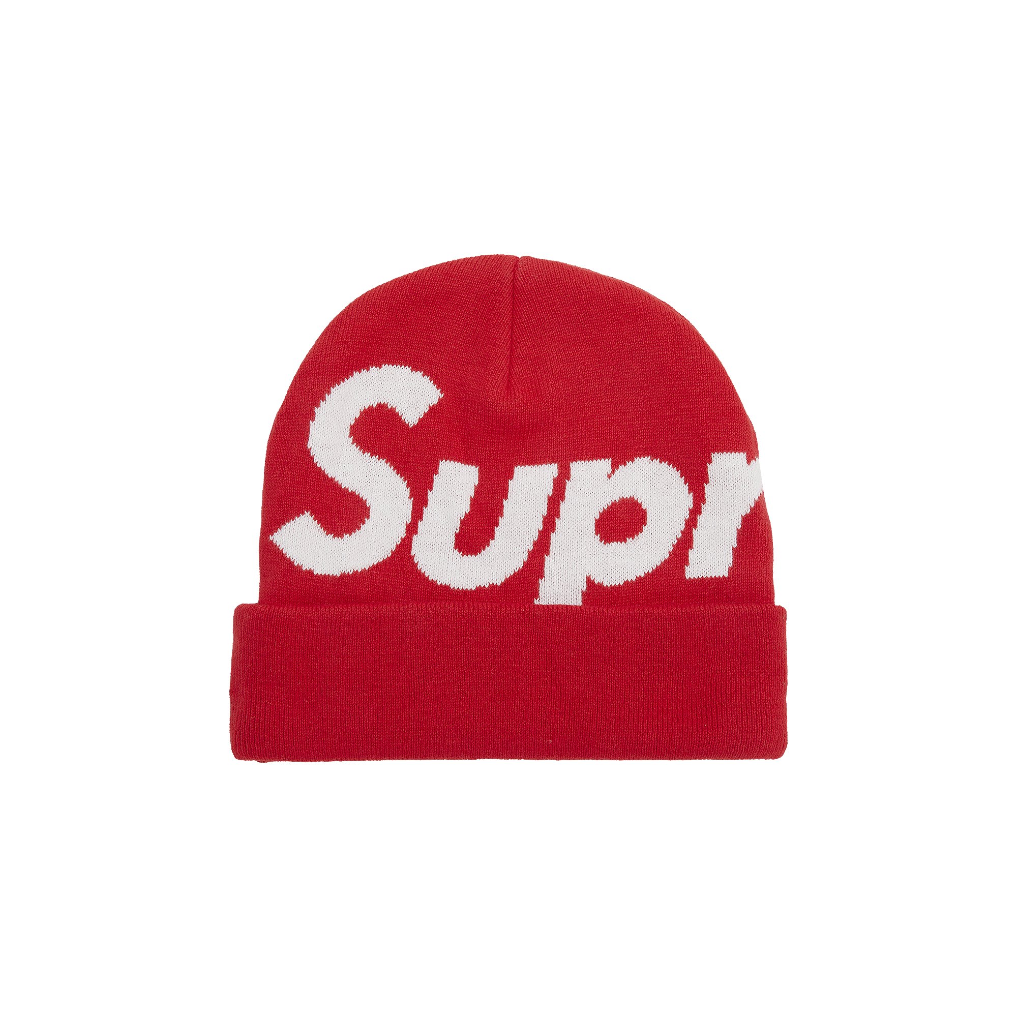 

Шапка-бини Supreme с большим логотипом, красная