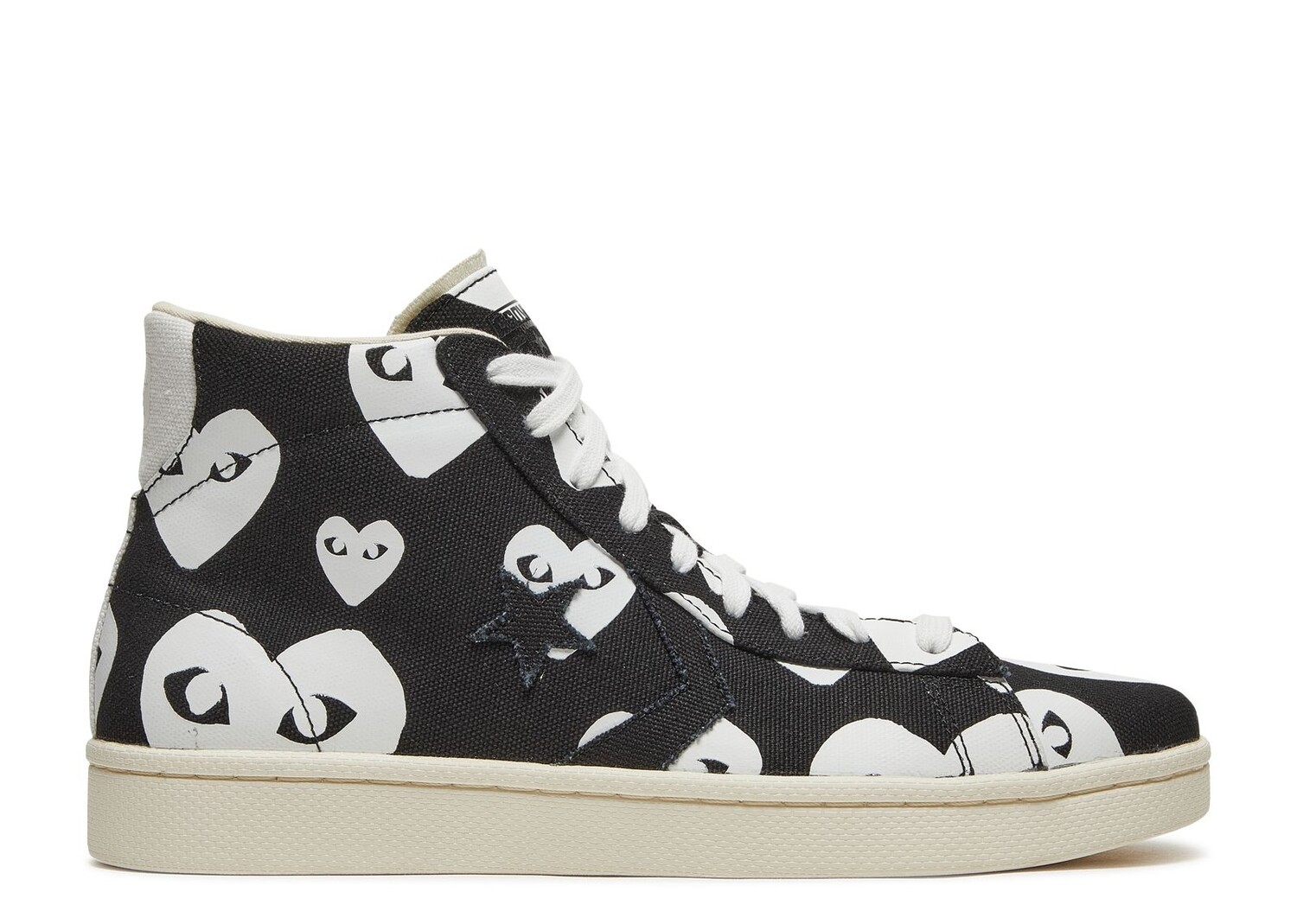

Кроссовки Converse Comme Des Garçons X Pro Leather 'Black White', черный