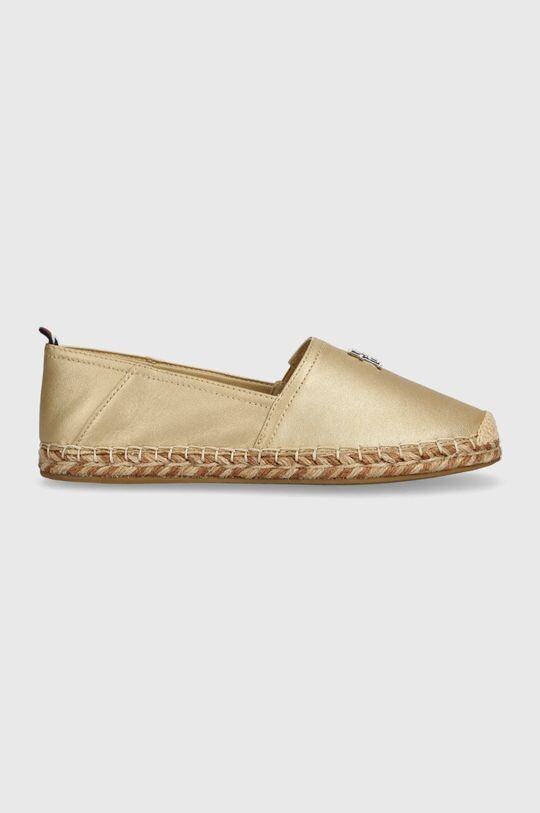 

Кожаные эспадрильи TH GOLD FLAT ESPADRILLE Tommy Hilfiger, золото