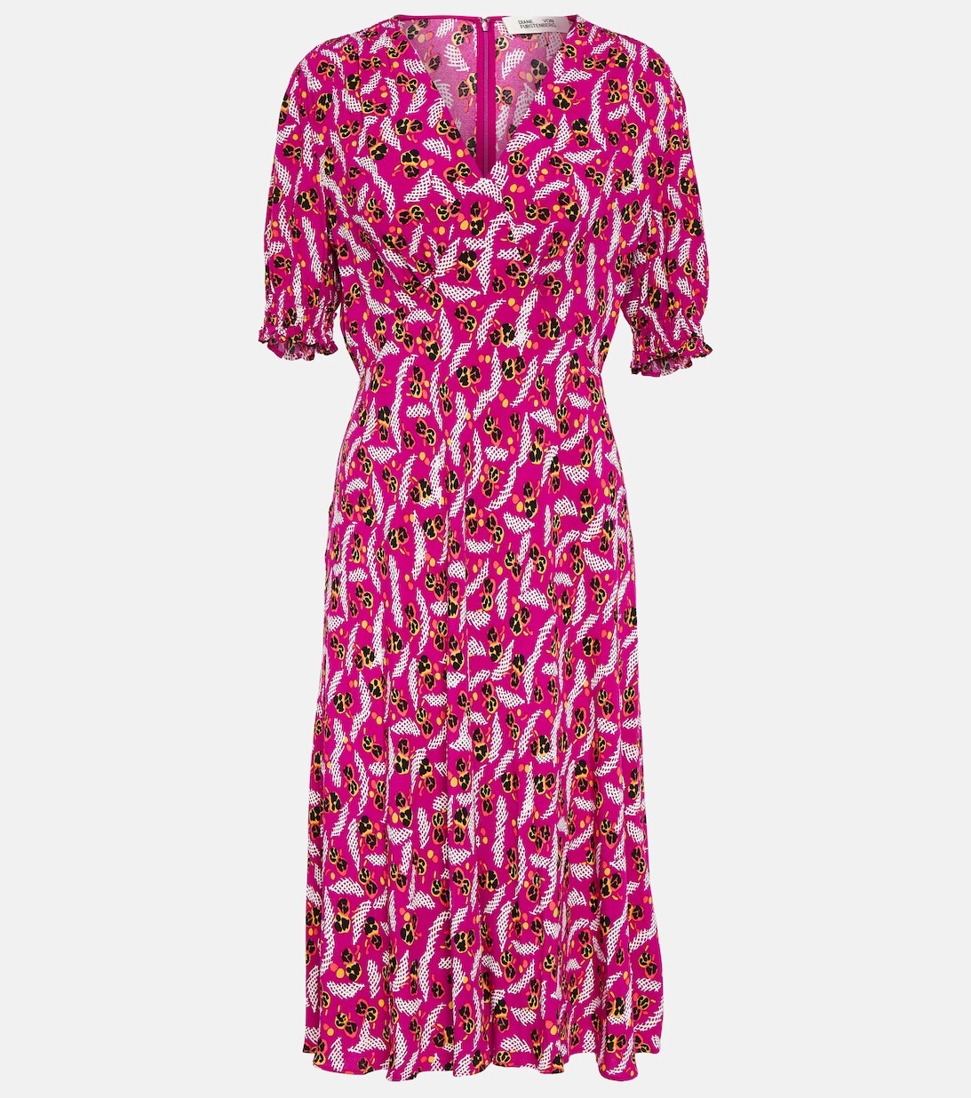 

Платье миди Jemma с цветочным принтом DIANE VON FURSTENBERG, розовый