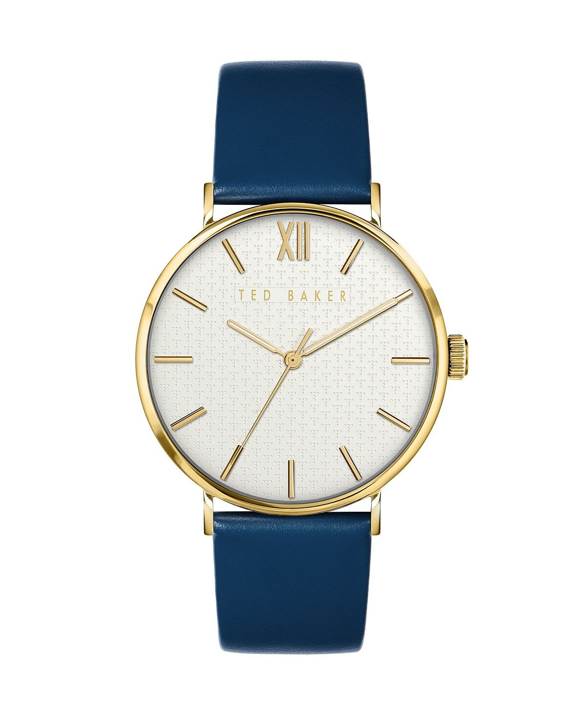 

Мужские часы Phylipa с синим кожаным ремешком, 43 мм Ted Baker
