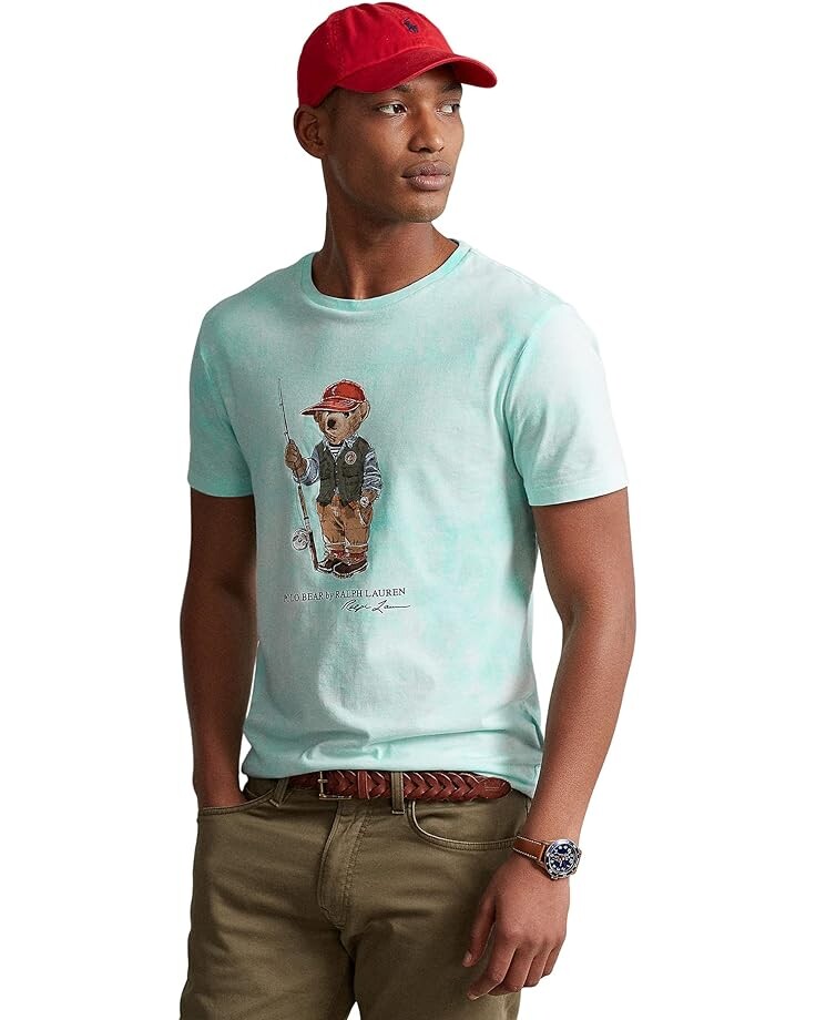 

Футболка Polo Ralph Lauren Classic Fit Polo Bear Tie-Dye, синий