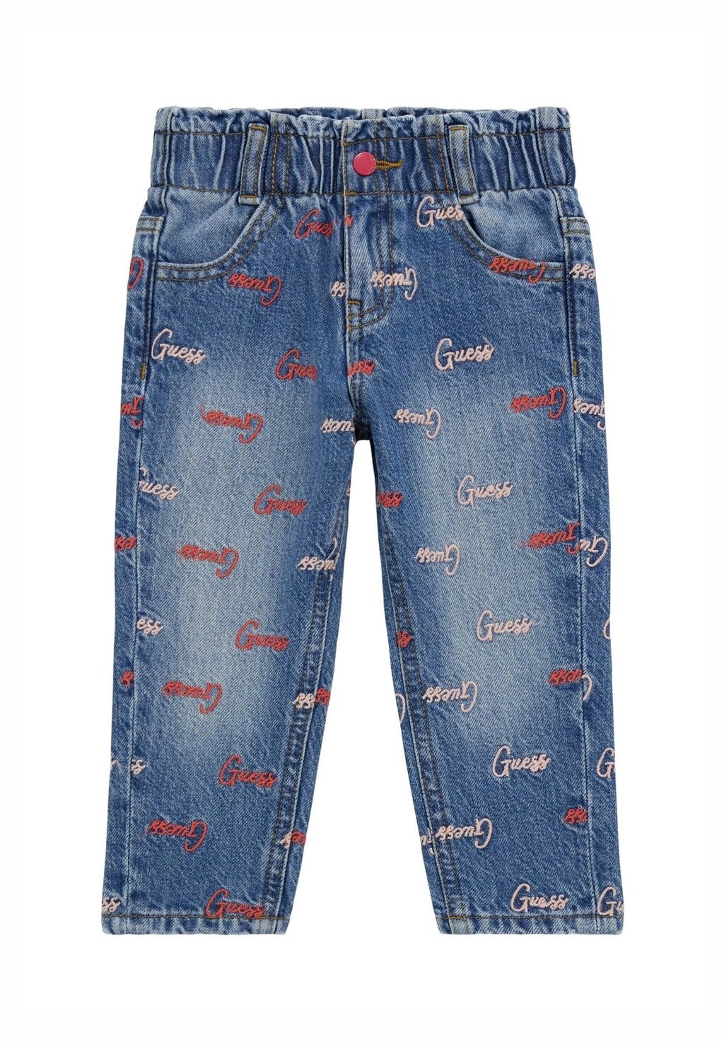 

Мешковатые джинсы All-Over Logo Broderie Guess, синий