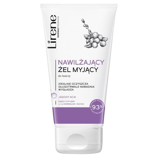 

Ультраувлажняющий гель для стирки с ягодами асаи 150мл Lirene CLEANSING CARE