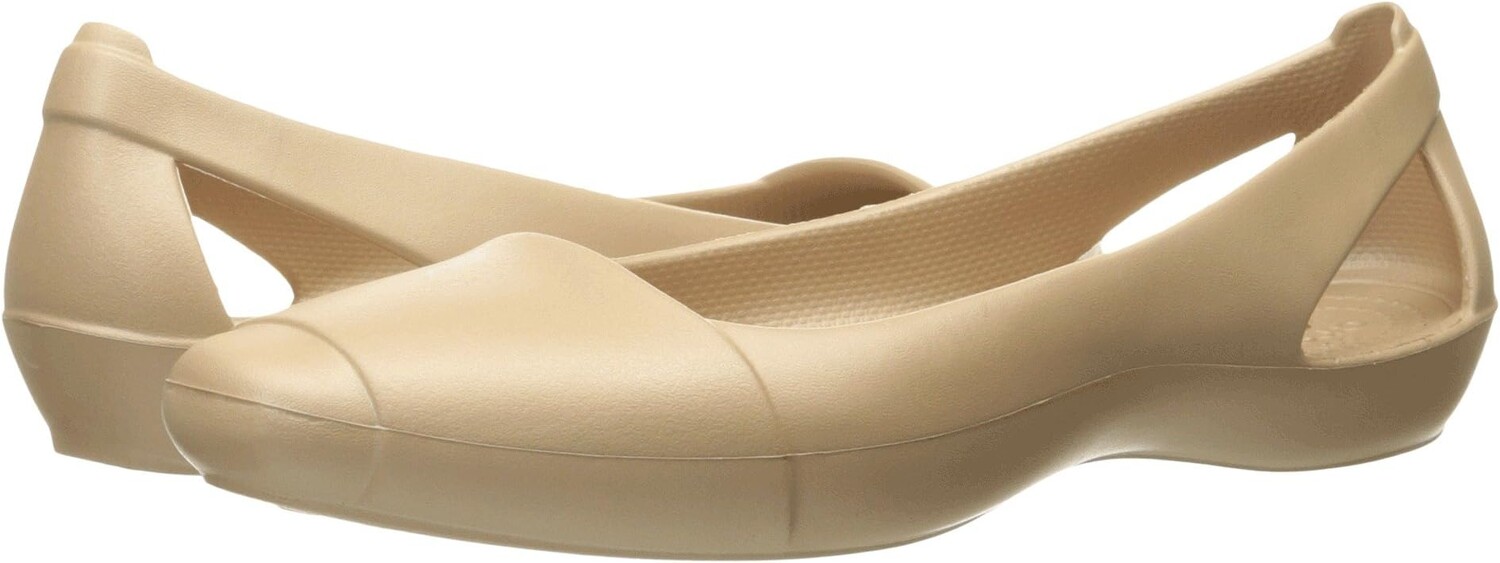 

Балетки Sienna Flat Crocs, золото