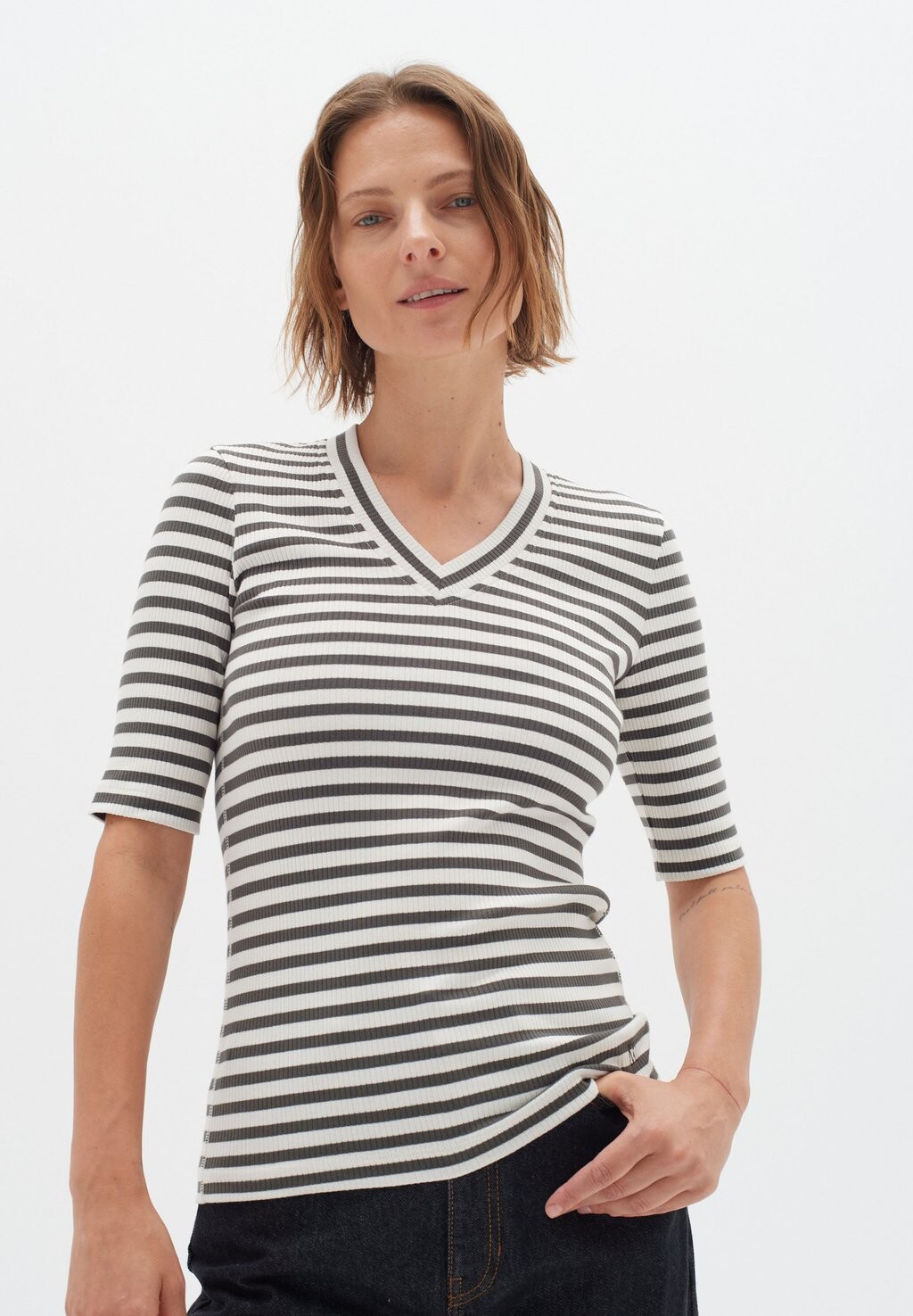 

Футболка с принтом DAGNA STRIPED InWear, цвет dark beetle stripe