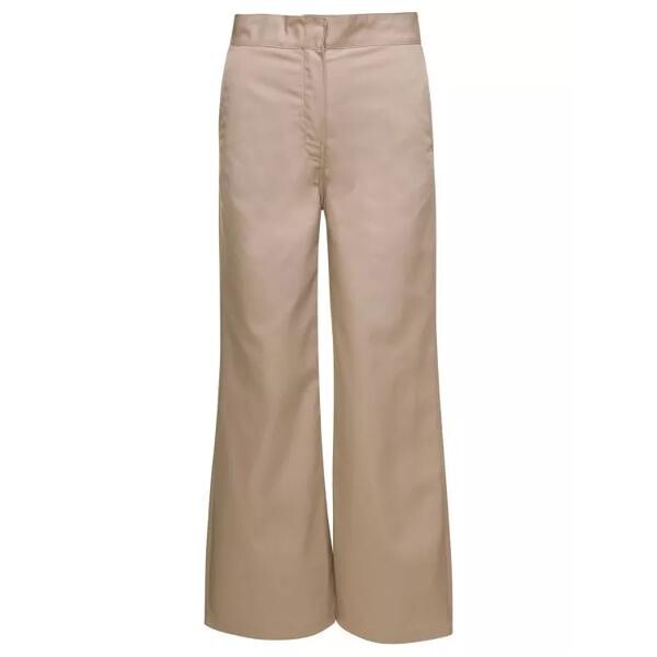 

Брюки beige wide pants with concealed fastening in polye Palm Angels, розовый