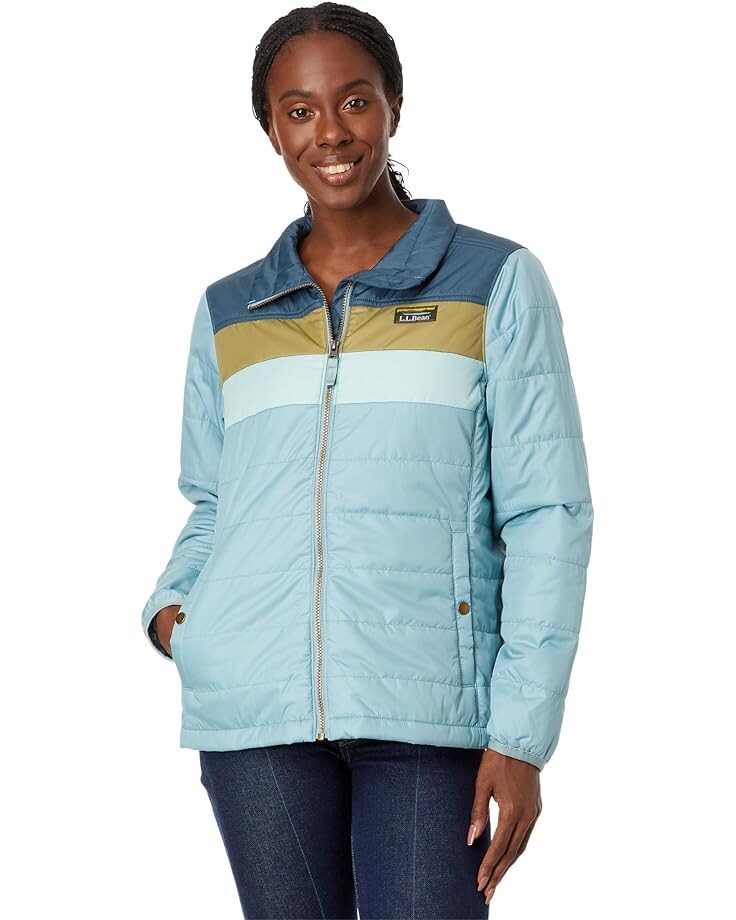 

Куртка L.L.Bean Petite Mountain Classic Puffer Color-Block, цвет Storm Blue/Steel Blue