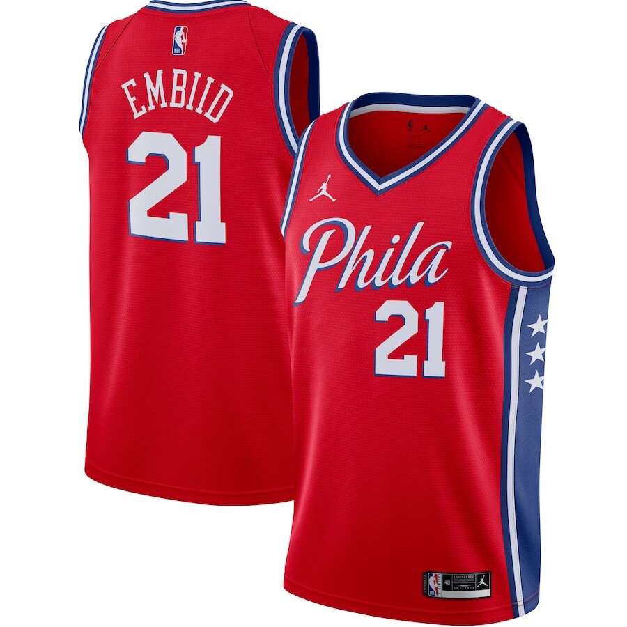 

Джерси Jordan Brand Philadelphia 76Ers, красный
