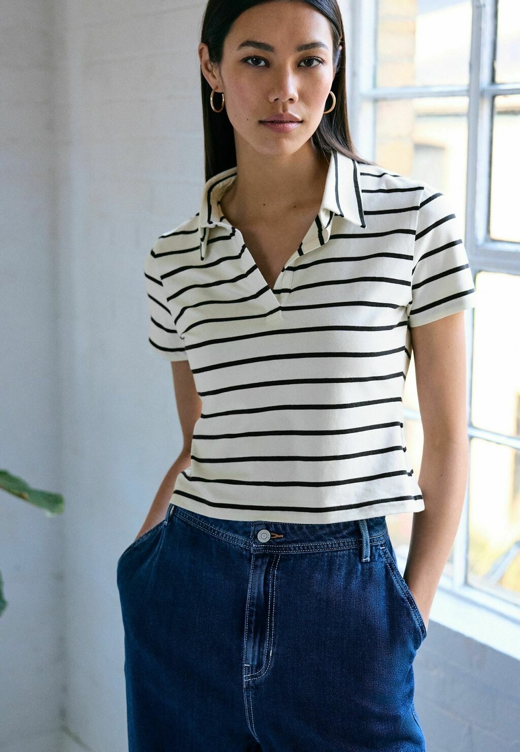 

Рубашка-поло REGULAR FIT Next, цвет neutral and navy stripe