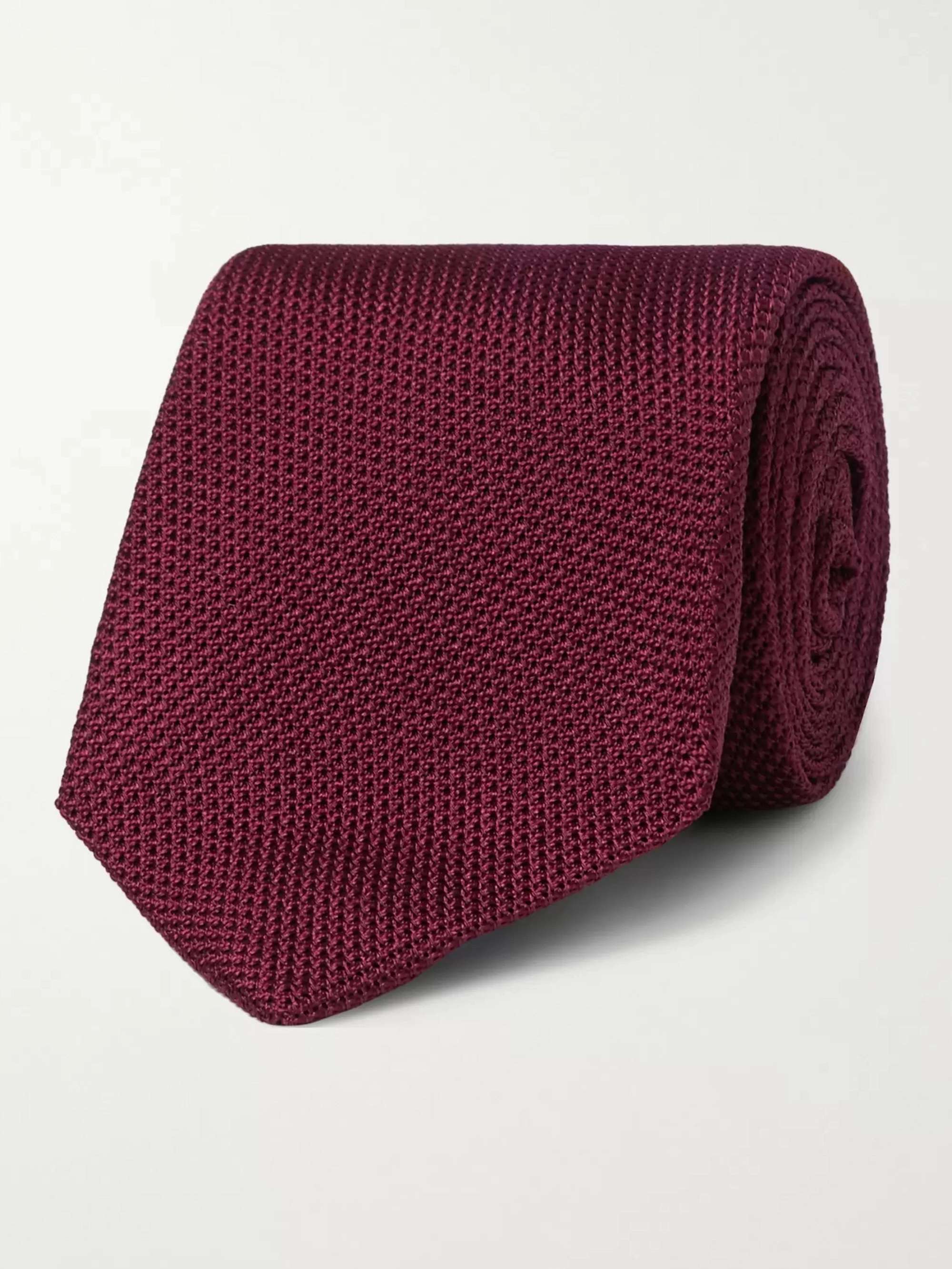 8-сантиметровый шелково-гренадиновый галстук Дрейка Kingsman, красный