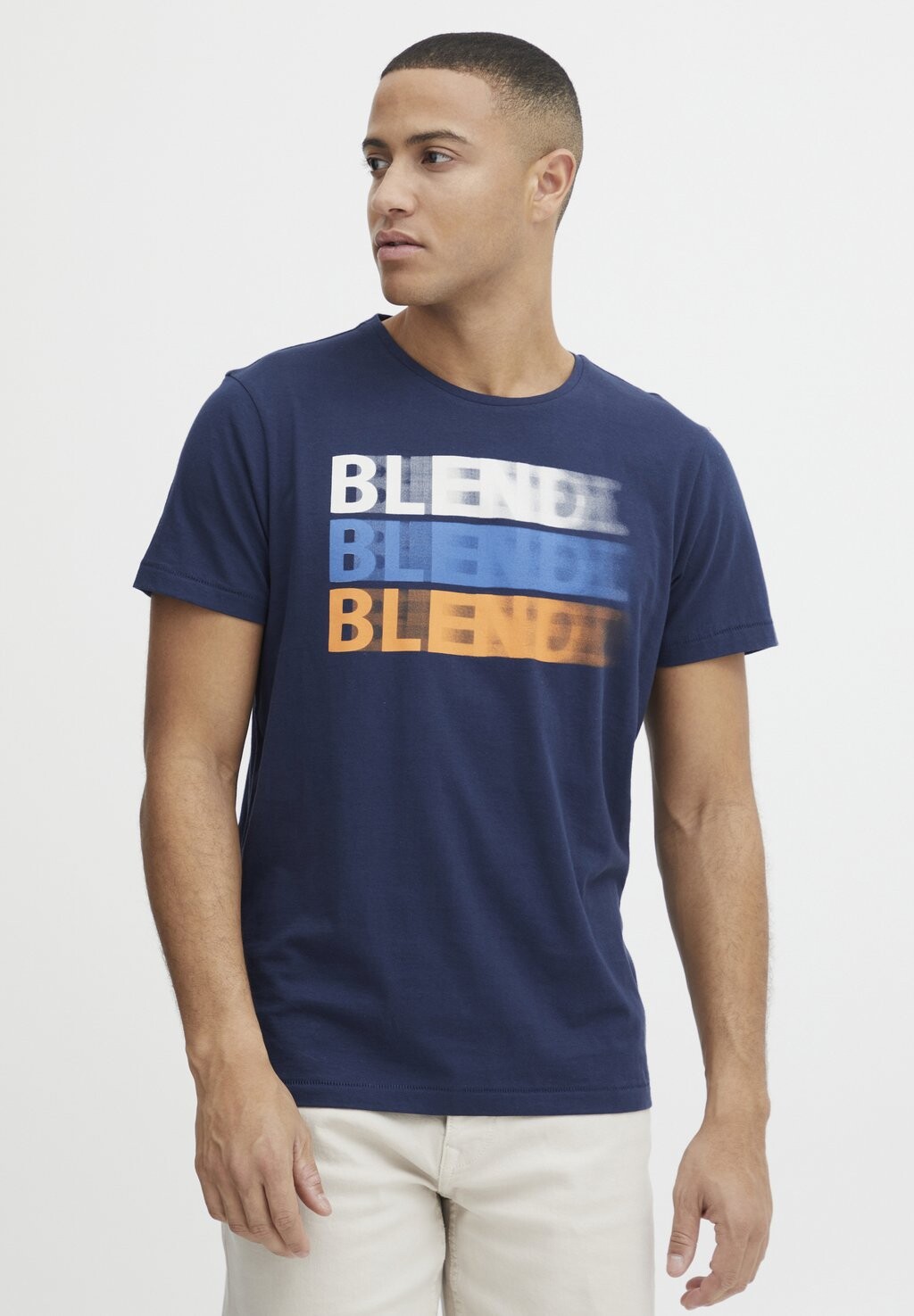 

Футболка с принтом Blend, синий
