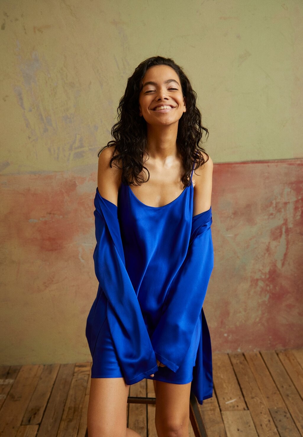 

Ночная рубашка Short Slip Dress La Perla, цвет dark blue