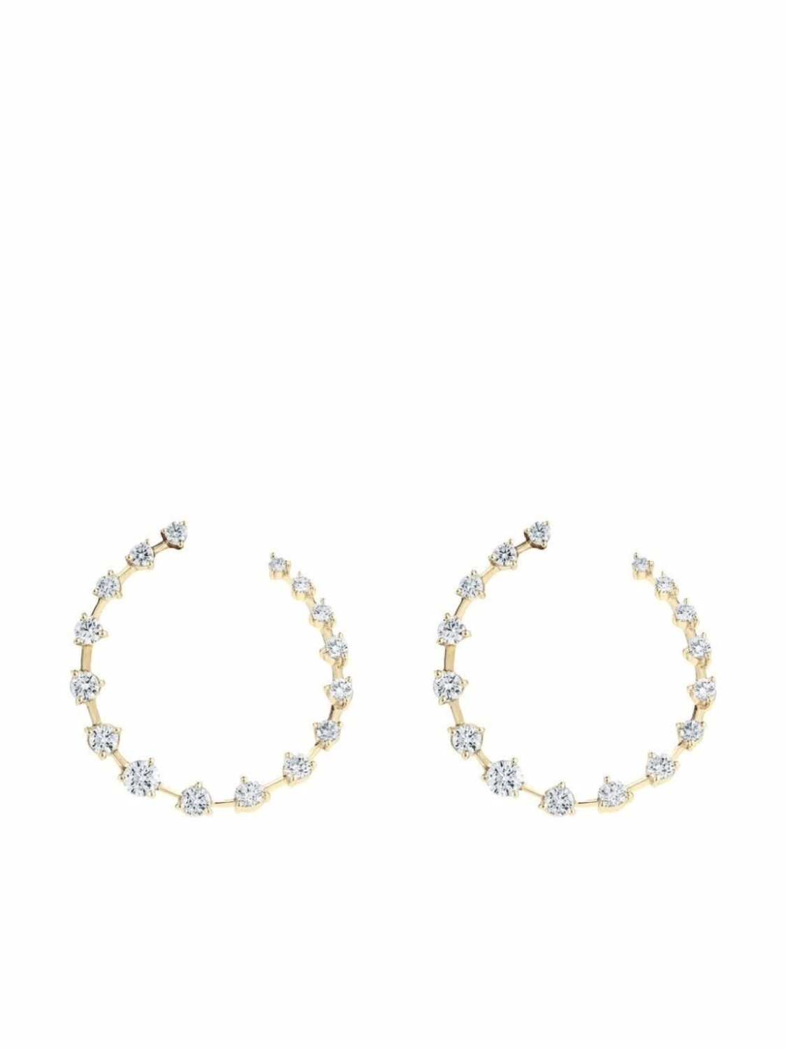 

Серьги-кольца из желтого золота с бриллиантами Jade Trau, золотой
