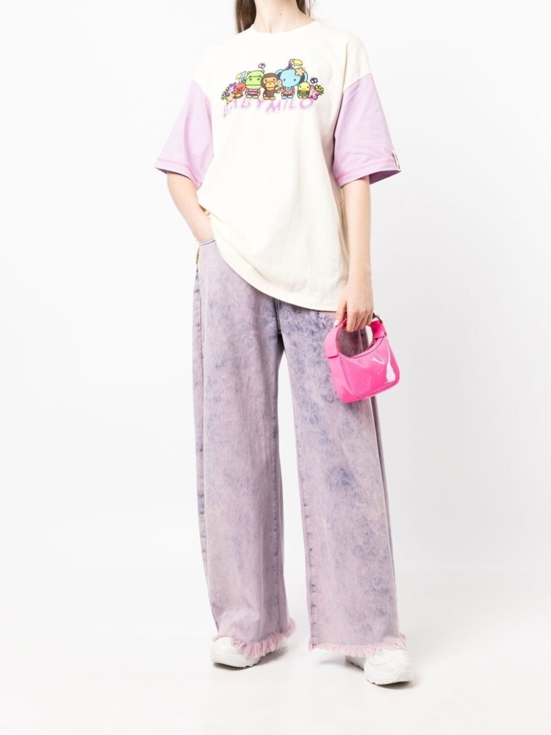 

*BABY MILO STORE BY *A BATHING APE футболка с принтом и логотипом, белый