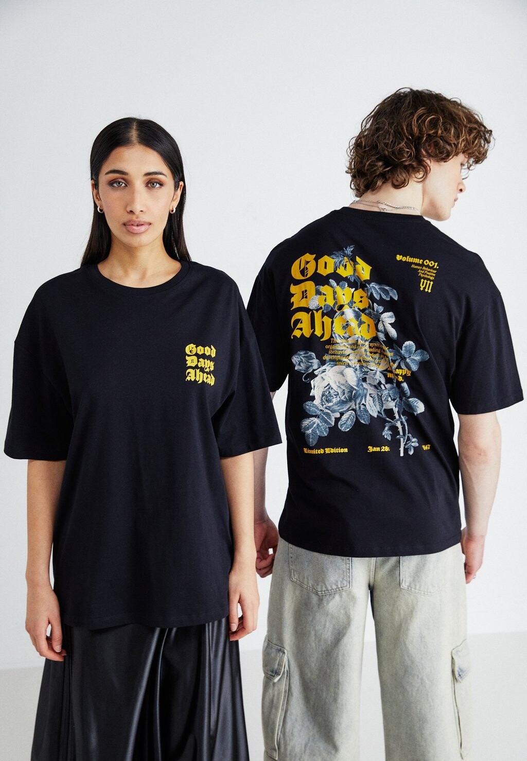 Футболка с принтом Jorgooddays Tee Crew Neck Unisex Jack & Jones, черный