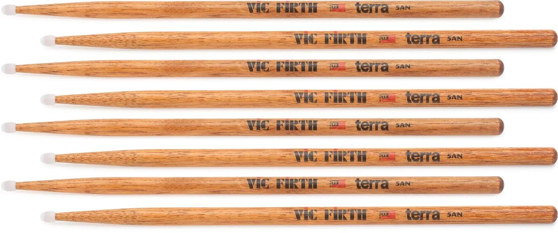 

Новые барабанные палочки Vic Firth American Classic Terra — 5A, нейлоновый наконечник (4 шт.)