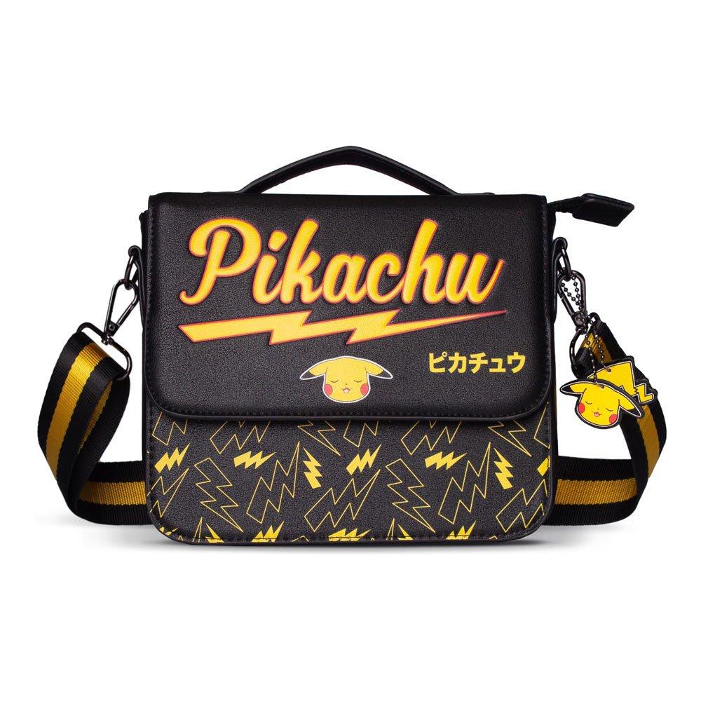 Сумка через плечо Пикачу, средняя, ​​черная (MB811534POK) Pokemon, черный сумка девочка в пикачу свитере серый
