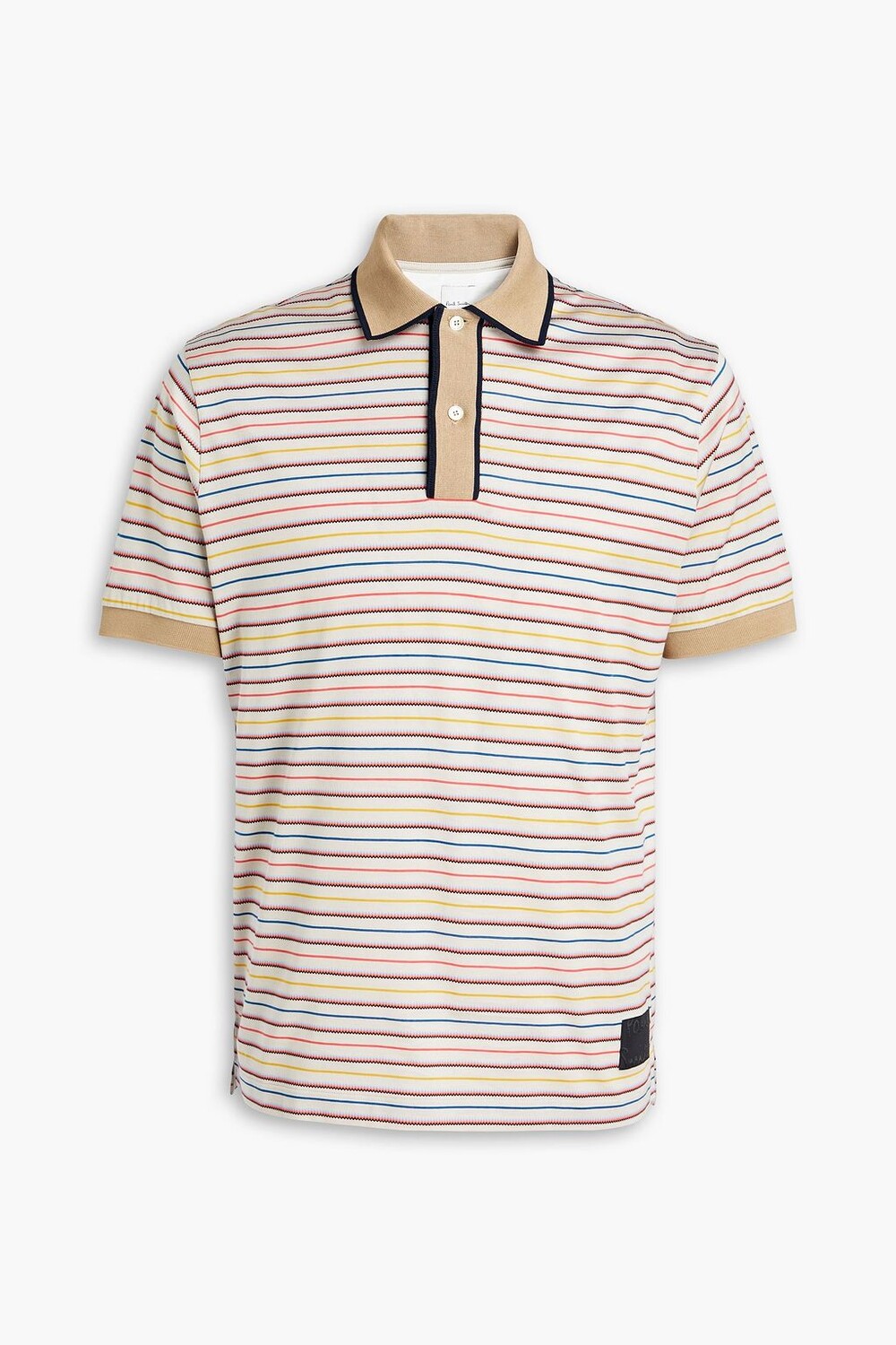 

Полосатая рубашка-поло из хлопкового джерси PAUL SMITH, бежевый
