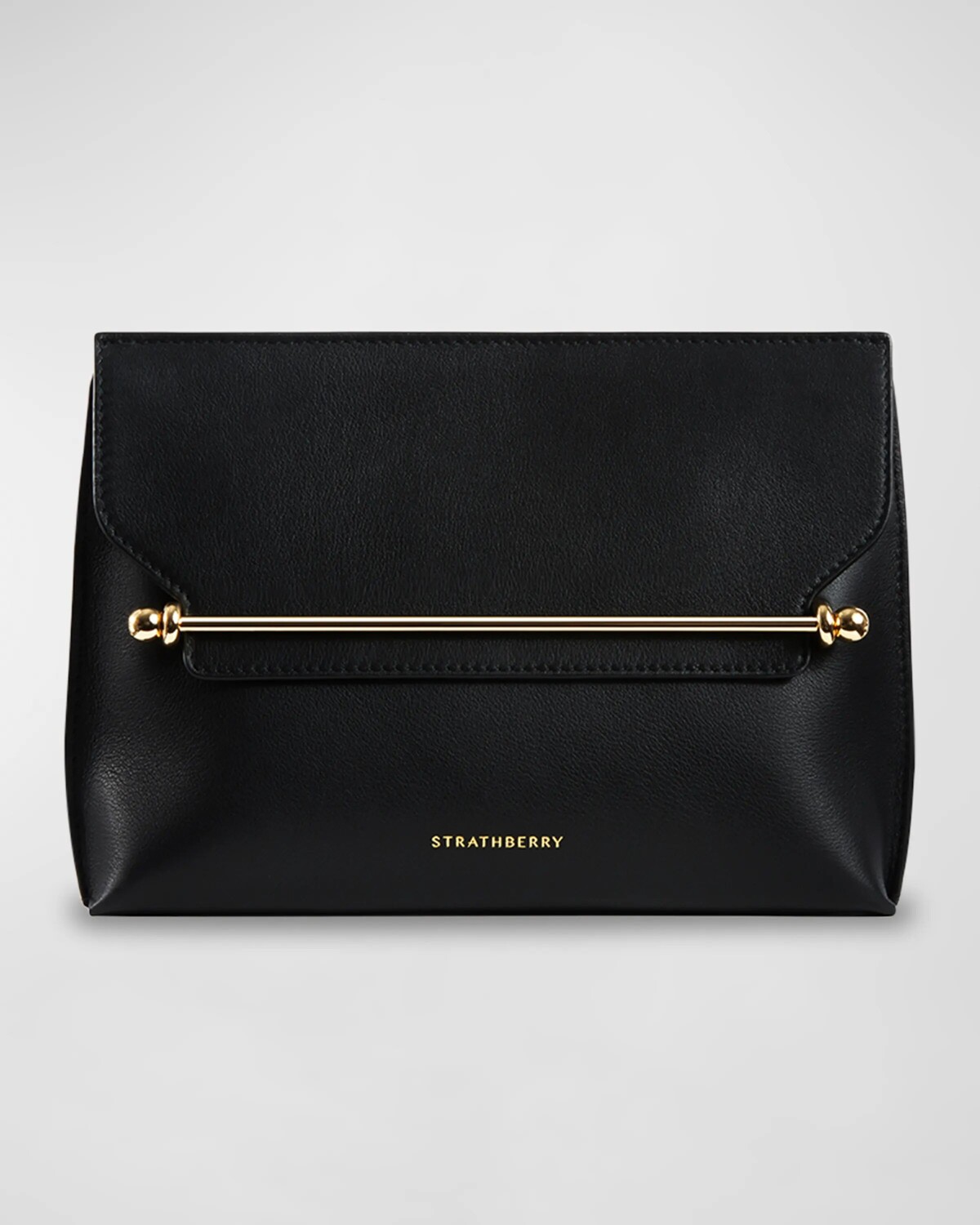 

Кожаный клатч Stylist с металлической планкой STRATHBERRY, цвет Black
