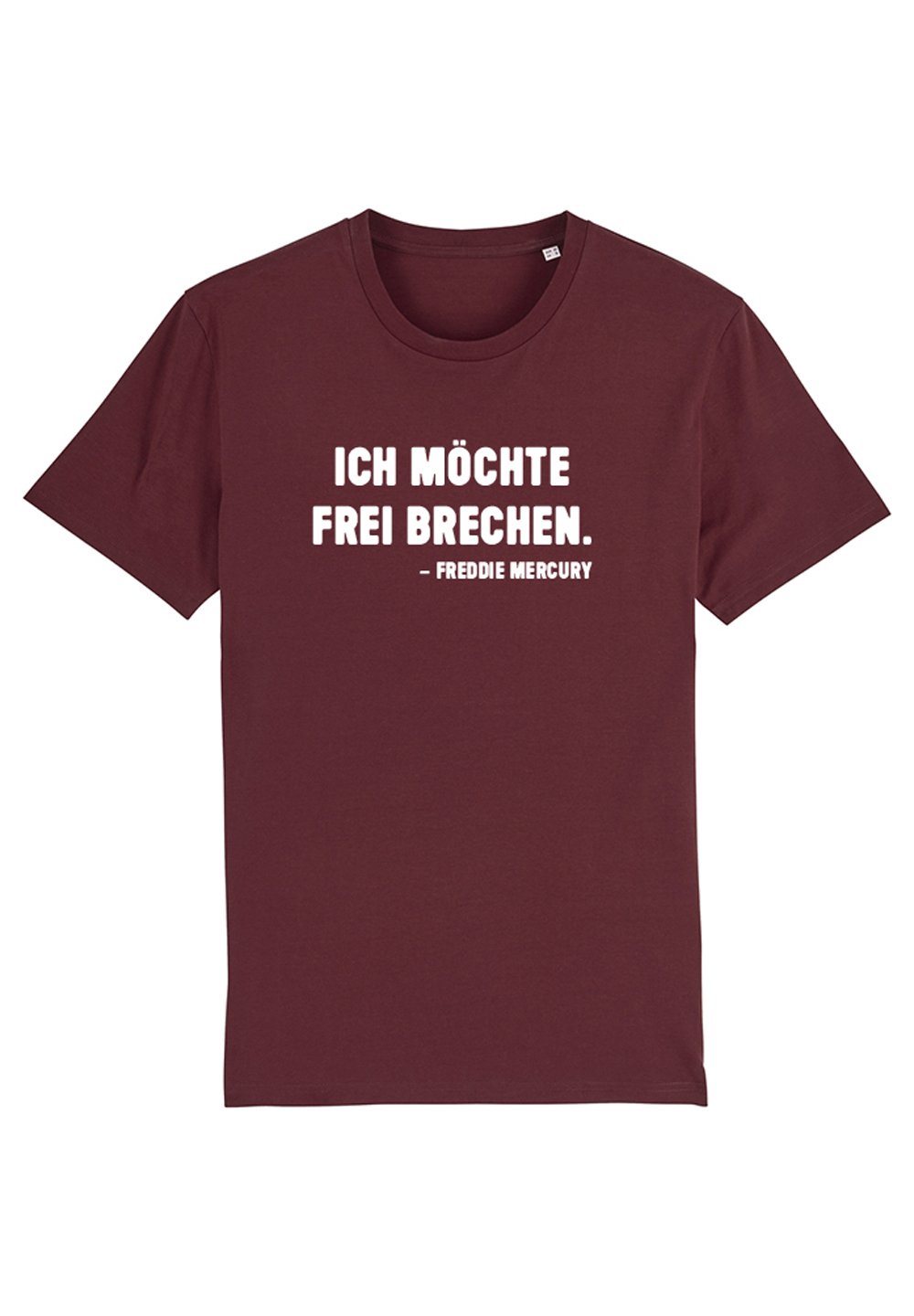 

Футболка с принтом ICH MÖCHTE FREI BRECHEN. Watapparel, цвет burgundy