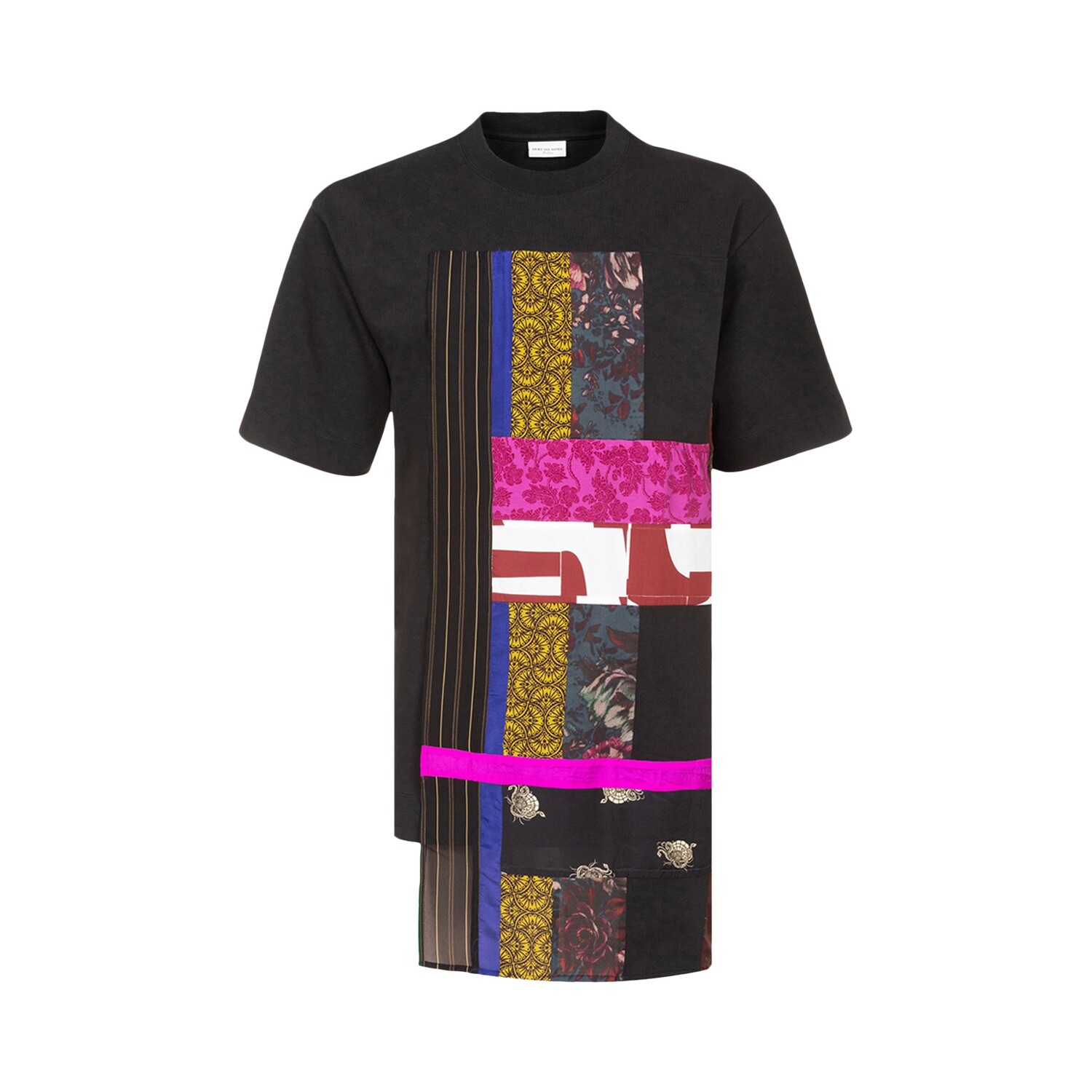 

Футболка с нашивкой Dries Van Noten Heltz, черная, Черный