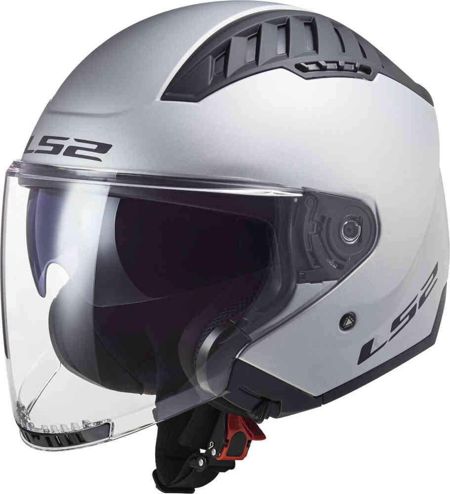 цена OF600 Copter II Твердый реактивный шлем LS2, серебряный матовый