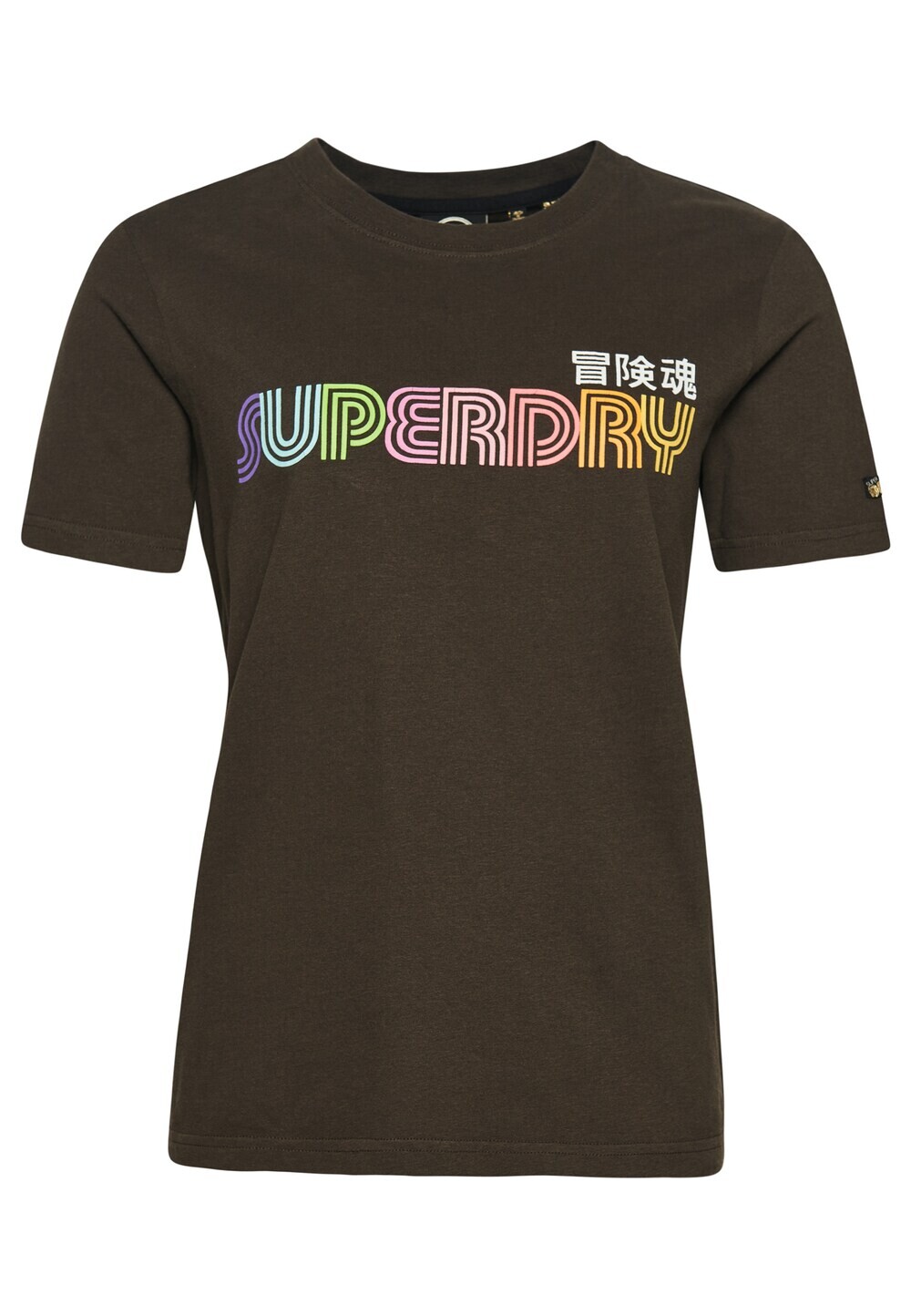 

Рубашка Superdry Vintage Retro Rainbow, коричневый