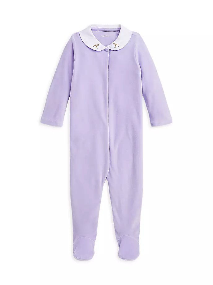 Детская велюровая футболка Polo Ralph Lauren, фиолетовый