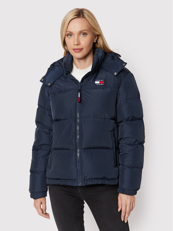 

Пуховик стандартного кроя Tommy Jeans, синий