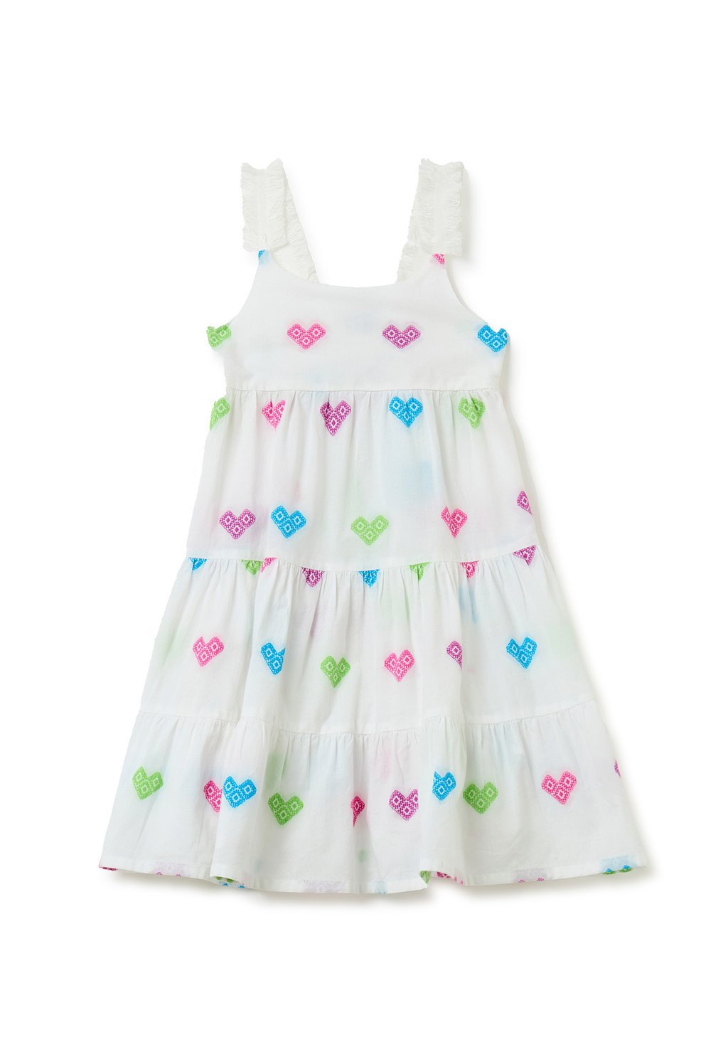 

Повседневное платье WITH HEARTS EMBROIDERY. OVS, белый