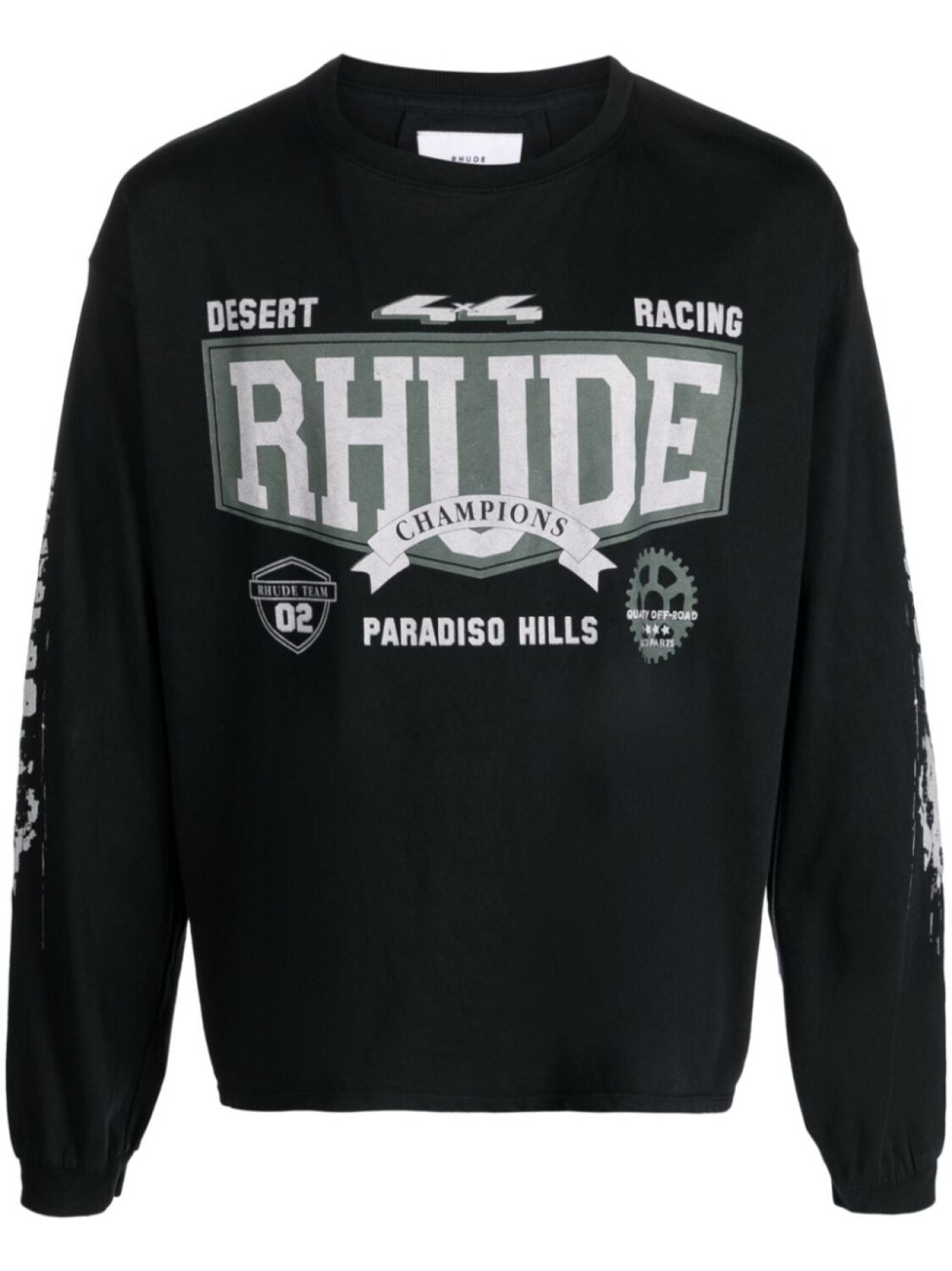 

RHUDE logo-print cotton T-shirt, черный