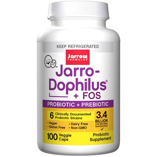 пробиотики для детей jarrow formulas jarro dophilus baby 3 billion cfu 60 г Jarrow Formulas Jarro-Dophilus+Fos 100 растительных капсул