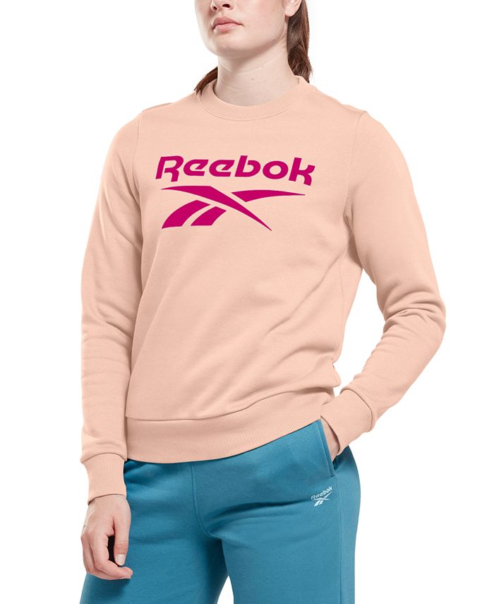 Женский флисовый свитшот с логотипом Identity Reebok, розовый