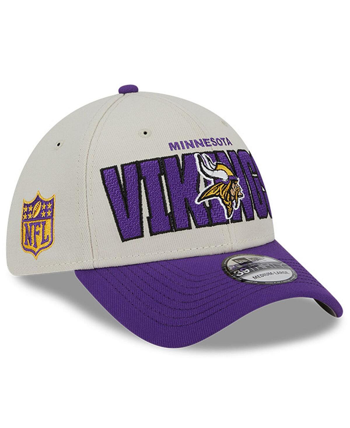 

Мужская гибкая кепка Stone, фиолетовая Minnesota Vikings NFL Draft 39THIRTY 2023 года New Era