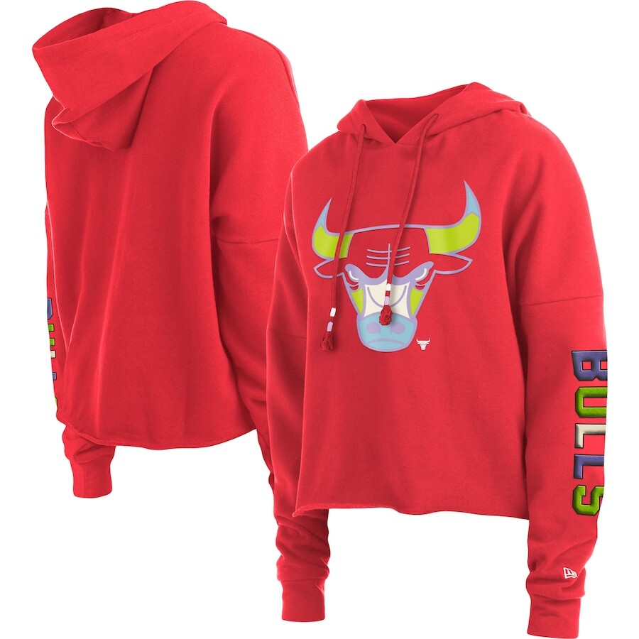 

Пуловер с капюшоном New Era Chicago Bulls, красный