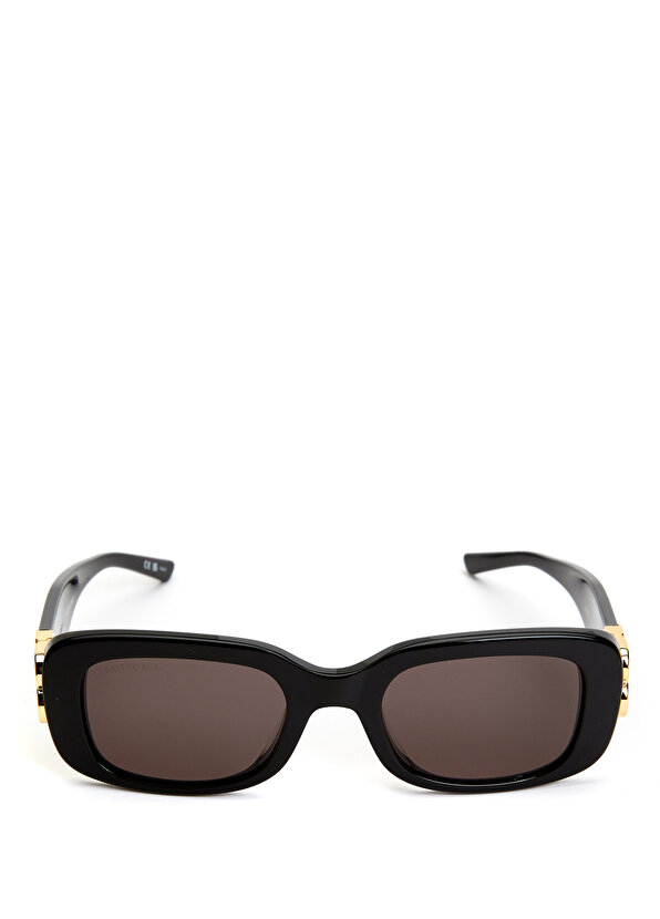 цена Черные женские солнцезащитные очки прямоугольной формы Balenciaga