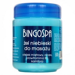 Синий для массажа - масло мяты, алоэ, провитамин В5, камфора 500мл BINGOSPA BINGO GEL