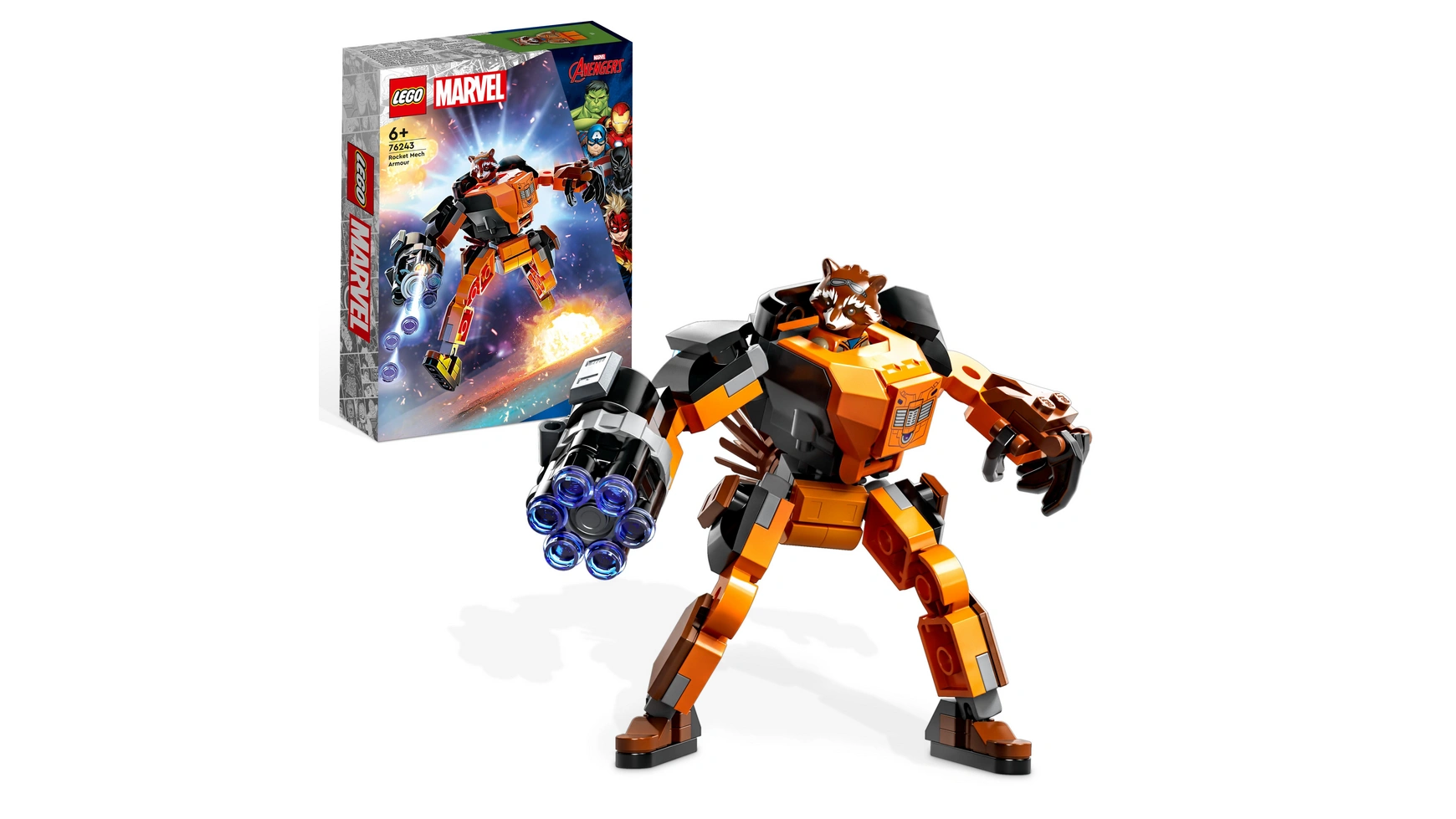 Lego Marvel Ракетный робот, фигурка из Стражей Галактики поло marvel gotg rocket racoon