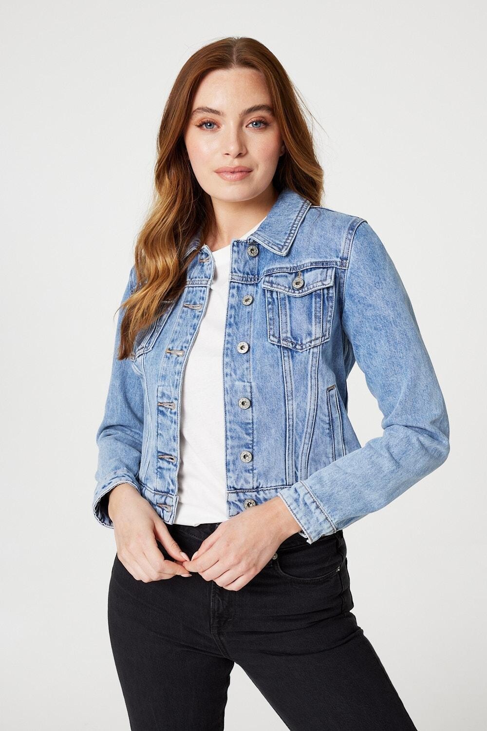 

Укороченная куртка с декором на спине Izabel London, синий