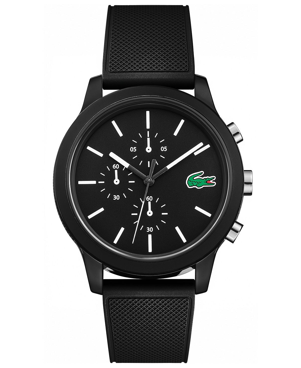 

Мужские часы с хронографом L.12.12, черный силиконовый ремешок, 44 мм Lacoste