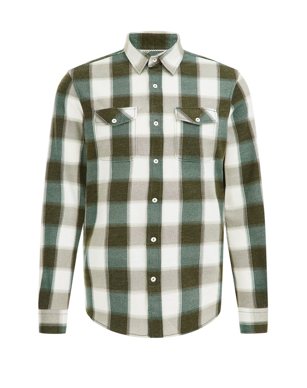 Рубашка на пуговицах стандартного кроя We Fashion, нефритовый/темно-зеленый цена и фото