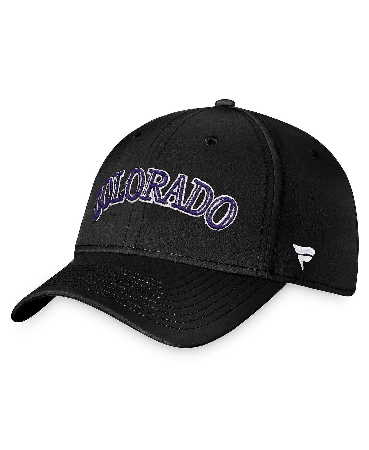 

Мужская черная фирменная шляпа Colorado Rockies Cooperstown Core Flex Fanatics
