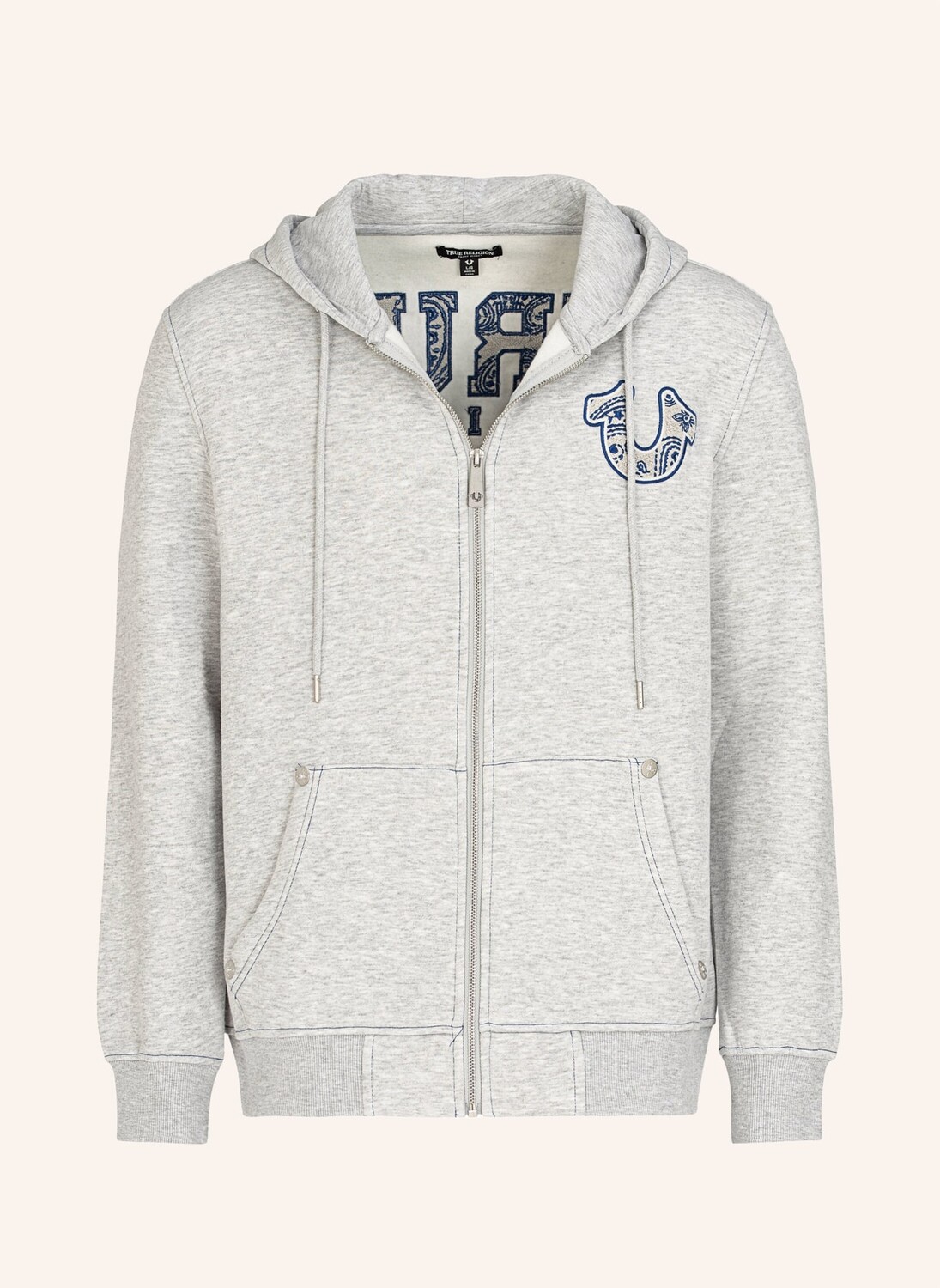 

Толстовка с узором пейсли True Religion, серый