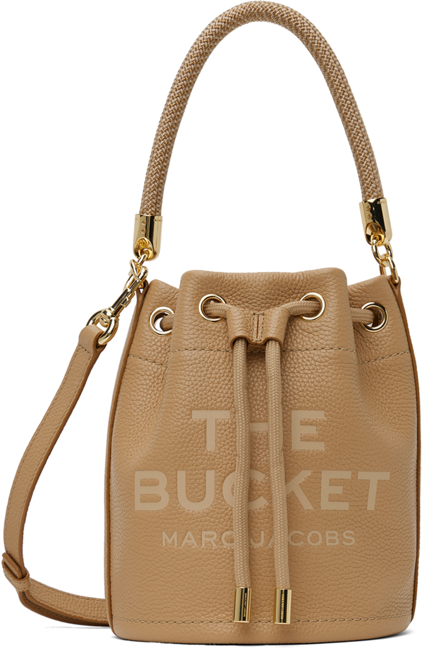 Бежевая сумка The Leather Bucket Marc Jacobs
