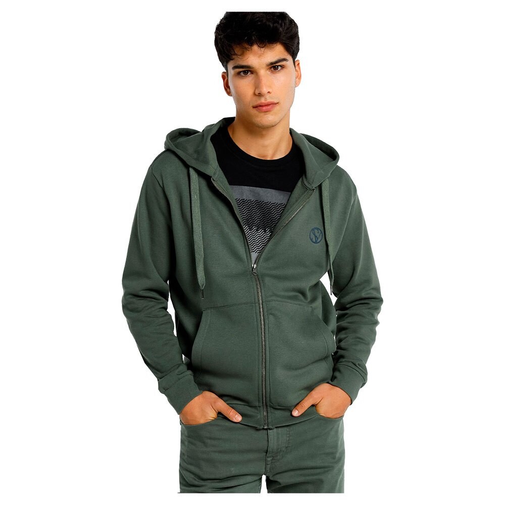 

Толстовка Six Valves Kanguro Logo Full Zip, зеленый